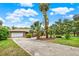 Charming single-story home with a long driveway and attached garage surrounded by mature landscaping and curb appeal at 28136 Tammi Dr, Tavares, FL 32778