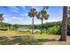 Scenic backyard with palm trees, lush greenery, and a serene lake view, perfect for outdoor enjoyment at 4465 Ring Neck Rd # C, Orlando, FL 32808