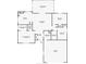 Detailed floor plan showcasing the layout including the kitchen, bedrooms, living room, and garage at 448 Sundown Trl, Casselberry, FL 32707