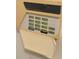Close up of the home alarm keypad at 508 Royal Tree Ln, Oviedo, FL 32765