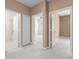 Hallway leading to the rooms with plush carpet at 8539 Via Bella Notte, Orlando, FL 32836