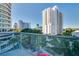 Balcony with a beautiful view of the city buildings and green landscape at 101 S Eola Dr # 621, Orlando, FL 32801