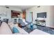 Spacious living room with an open layout, seamlessly connected to the dining area and kitchen at 101 S Eola Dr # 621, Orlando, FL 32801