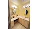 Bright bathroom featuring dual sinks, tile flooring and modern fixtures at 1329 Se 36Th Ave, Ocala, FL 34471