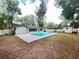 Beautiful backyard with a sparkling in-ground pool, patio area, and manicured landscaping at 1329 Se 36Th Ave, Ocala, FL 34471