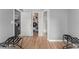 Spacious bedroom featuring wood floors, storage closet and adjoining bathroom at 1956 Lake Atriums Cir # 146, Orlando, FL 32839