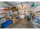 Spacious garage with ample storage shelving for organization at 617 Red Oak Cir # 121, Altamonte Springs, FL 32701