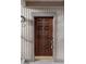 Attractive front door featuring decorative wood panels and charming details at 652 Lake Villas Dr # D, Altamonte Springs, FL 32701