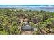 Breathtaking aerial view of a home nestled amongst trees with a stunning lake in the background at 7374 Circle Dr, Lady Lake, FL 32159