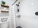 Modern bathroom with tiled shower and sleek black fixtures at 7374 Circle Dr, Lady Lake, FL 32159