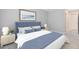 Comfortable bedroom features neutral decor, soft bedding, and ample natural light from the windows at 7565 Laureate Blvd # 3408, Orlando, FL 32827