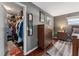 Walk-in closet adjacent to the primary bedroom with custom shelving and ample storage at 819 E Harbour Ct, Ocoee, FL 34761