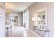 Spacious entryway featuring tile flooring, a decorative console table, and ample natural light at 8383 Madrid St, Lakeland, FL 33810