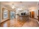 Eat-in kitchen boasts updated appliances and ample counter space with sliding glass door to pool at 1130 Woodchuck Ct, Orange City, FL 32763