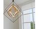 Close up of the geometric kitchen lighting fixture with its three LED rings in a modern setting at 1764 Mondrian Cir, Winter Park, FL 32789