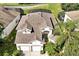Stunning aerial view showcasing the home's roof, landscaped yard, and screened-in pool area at 2624 Daulby St, Kissimmee, FL 34747
