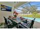 Screened patio overlooking the pool, perfect for outdoor dining and entertaining at 2624 Daulby St, Kissimmee, FL 34747