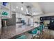 Modern kitchen with granite countertops, stainless steel appliances, and a stylish island at 3606 Palm Ave, Apopka, FL 32703