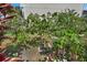 Lush backyard garden with tropical plants, flowers, and decorative borders at 3966 Steer Beach Pl, Kissimmee, FL 34746