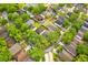 An aerial view of a residential neighborhood with well-maintained homes and lush greenery at 4448 Riverton Dr, Orlando, FL 32817