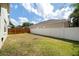 Fenced backyard featuring a well-maintained lawn, providing privacy and space for outdoor activities at 4448 Riverton Dr, Orlando, FL 32817