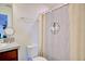 Bathroom featuring a toilet and a striped shower curtain with an anchor design at 5164 Chickadee St, St Cloud, FL 34771