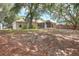 Backyard view of the house and a large grassy area with mature trees at 618 Meadow Park Dr, Minneola, FL 34715
