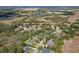 Expansive aerial view showcasing a tranquil community, lush trees, nearby lakes, and homes nestled among mature trees at 1024 Destin Dr, Lake Wales, FL 33898