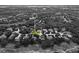 Highlighted property in an aerial view, surrounded by lush trees, green lawns, and within a quiet community with abundant nature at 1024 Destin Dr, Lake Wales, FL 33898