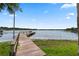 View of long wooden dock offering direct lake access, perfect for boating and enjoying waterfront activities at 103 Greenleaf Ln, Altamonte Springs, FL 32714