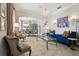 Cozy living room with decorative painting, furniture, lighting and beautiful architectural design at 1082 Trappers Trail Loop, Davenport, FL 33896