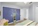 Bright bedroom features octopus mural, plush accents and lots of natural light at 1133 Brandy Lake View Cir, Winter Garden, FL 34787