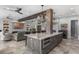 Open floor plan with eat-in kitchen featuring a large island and seating at 13120 Zori Ln, Windermere, FL 34786