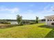 A beautiful backyard with lush green grass and an idyllic view of the lake at 2431 Knoll Dr, Apopka, FL 32712