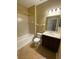 Cozy bathroom with a tub, shower, vanity and tile flooring at 30732 Lipizzan Ter, Mount Dora, FL 32757