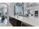 Bright, open-concept living space with marble countertops, elegant furnishings, and modern design at 4065 Isabella Cir, Windermere, FL 34786