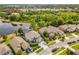 Neighborhood view with tree lined street and pond with lake views near the house at 10142 Hidden Dunes Ln, Orlando, FL 32832