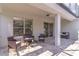 Covered patio featuring brick pavers and outdoor seating at 113 Venetian Bay Cir, Sanford, FL 32771