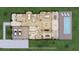 Detailed first floor plan featuring a spacious layout, including a 3-car garage and exterior lanai at 11303 Windermere Rd, Windermere, FL 34786