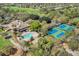 Community featuring a pool, clubhouse, and tennis courts surrounded by trees at 11415 N Camden Commons Dr, Windermere, FL 34786