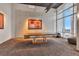 Game room with a modern pool table, comfortable seating, and views of the city at 150 E Robinson St # 2002, Orlando, FL 32801