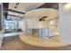Contemporary resident lounge with a modern metallic bar, stylish lighting, and city views at 150 E Robinson St # 2002, Orlando, FL 32801