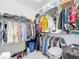 Walk-in closet with metal racking, organized clothing, carpet flooring and luggage at 15959 Pantuso Aly, Winter Garden, FL 34787
