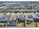 Aerial view of homes with backyard patios, and screened-in pools in a quiet neighborhood at 17226 Hickory Wind Dr, Clermont, FL 34711