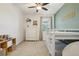 Charming bedroom with a bunk bed, closet, and stylish decor at 17226 Hickory Wind Dr, Clermont, FL 34711