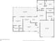 A detailed floor plan illustration of the home's layout including the screened patio, primary bedroom, and living room at 205 Sanora Blvd, Sanford, FL 32773