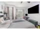 This bedroom features a wall-mounted tv and desk, perfect for relaxing and working at 2117 Stone Abbey Blvd, Orlando, FL 32828