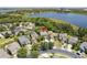 Aerial view showcasing the home's location near a serene lake and lush green surroundings at 2842 Balforn Tower, Winter Garden, FL 34787