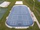 Aerial view of a well-kept community hockey court with blue flooring and white lines at 2842 Balforn Tower, Winter Garden, FL 34787