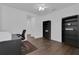 Office space featuring hardwood floors, a ceiling fan and neutral colors at 3017 Ambersweet Pl, Clermont, FL 34711